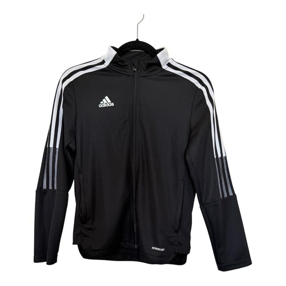 Adidas Youth Tiro 21 Track Jacket Black White 11-12 Years